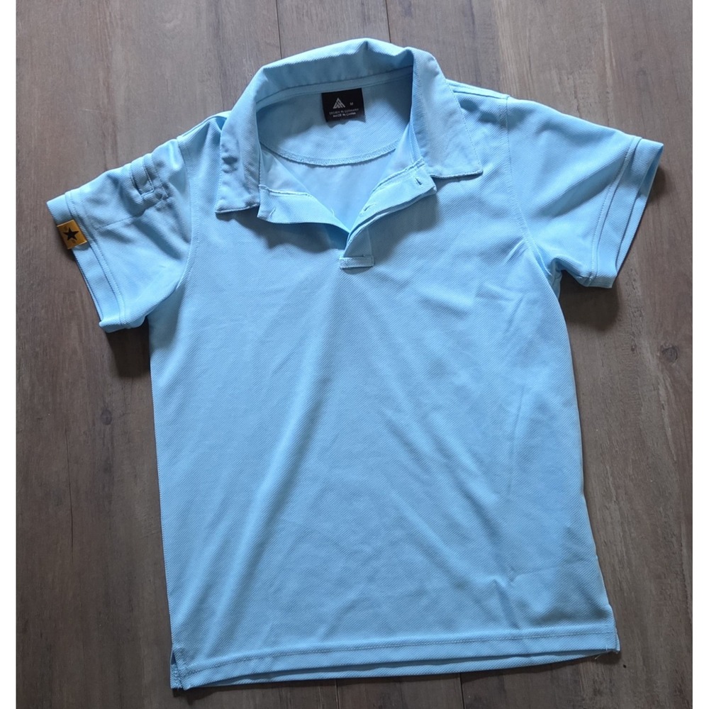 Zity Light Blue Short Sleeve Polo Shirt Boys Youth M
